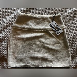 Future Collective Cream Mini Skirt